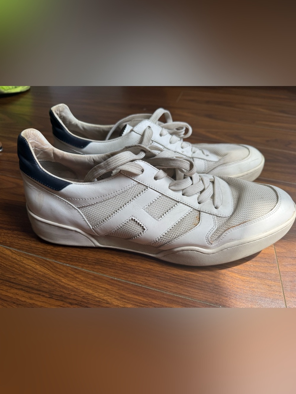 Hogan White Leather & Mesh Luxury Sneakers – Made in Italy